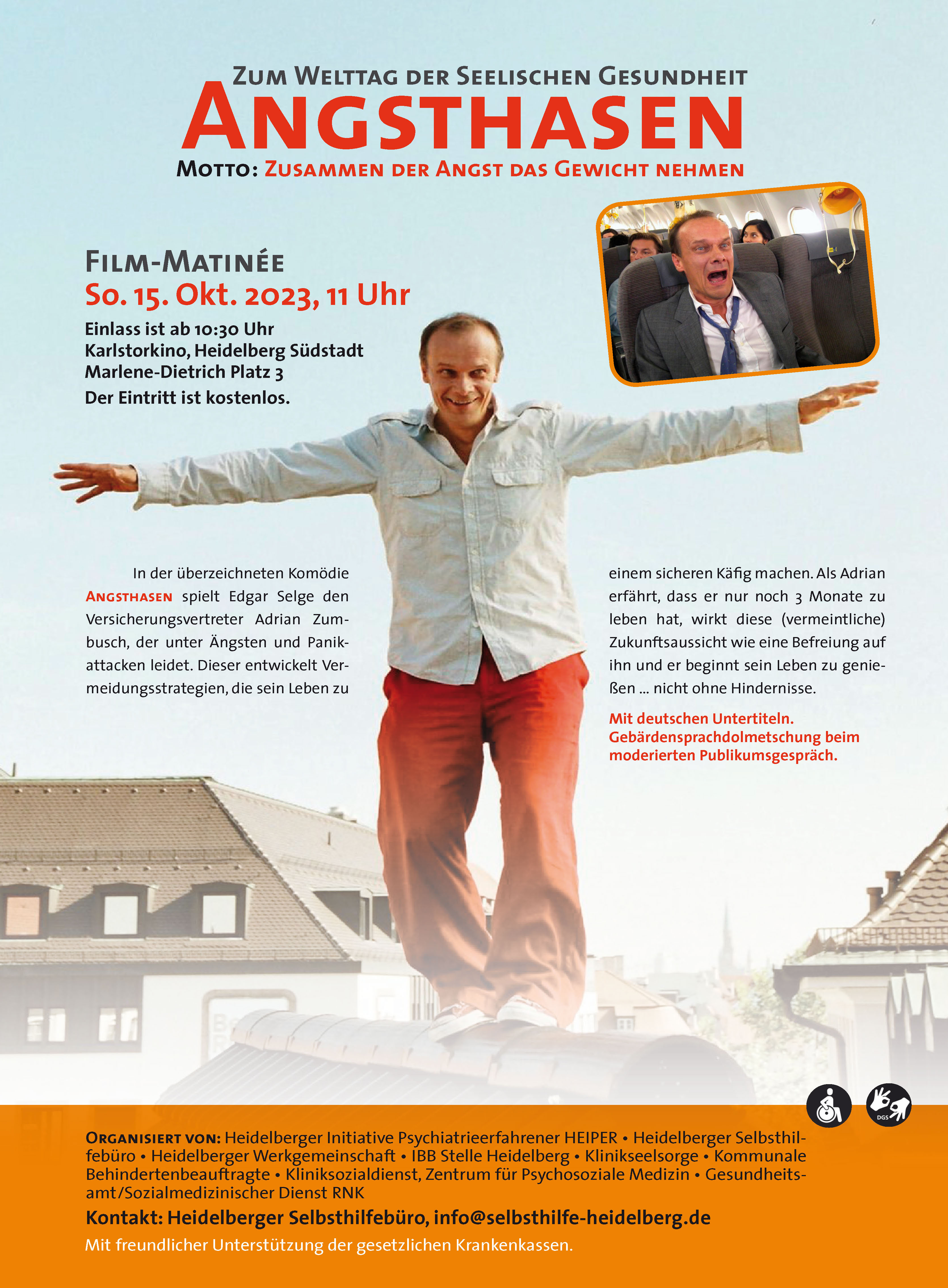 Plakat zur Film-Matinée Angsthasen